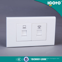 Igoto American Style A1072-3 Computador e telefone Jack, Rj11 Wall Socket